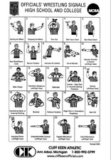 Cliff Keen | M140W | Wrestling Signal Card | NFHS NCAA | Referee Official Guide