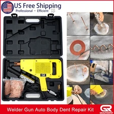 800VA Stud Welder Spot Welder Gun Dent Puller Kit Auto Body Dent Repair W/Hammer