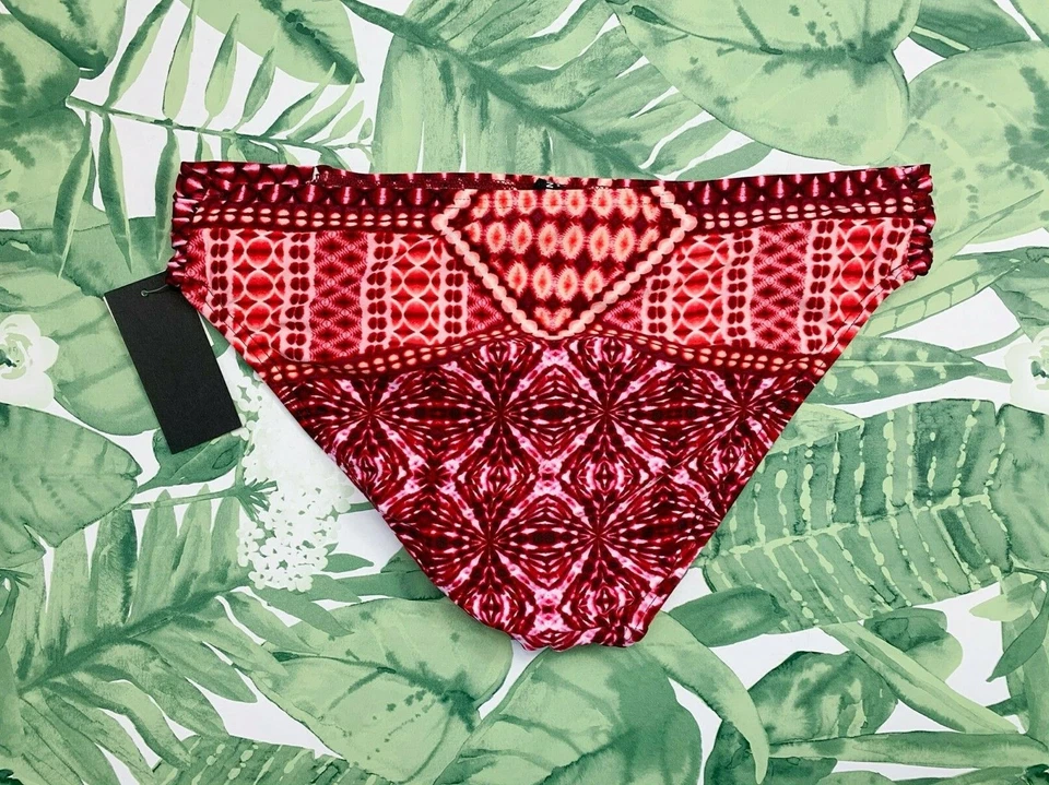 Kenneth Cole KC8EL93 Pantalones de Natación Bikini Borgoña Lado Acanalado NUEVO Elige tu Talla Foto 2 de 3