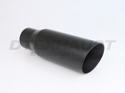 DT-25038DWBK BLACK POWDER COAT TIP DOUBLE WALL ANGLE 2.5 INLET 4'' OUTLET 12'' L