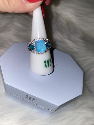 Bomb Party Ring Sz Believe In The Good RBP 6843 Blue Quartz