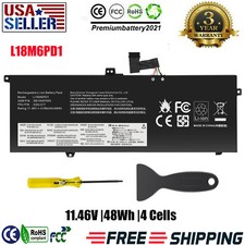   02DL017 L18M6PD1 L18C6PD1 Battery For Lenovo ThinkPad X13 X390 X395 Series New