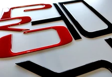 3D BLACK RED DOMED BEDSIDE TRD PRO LETTERS FOR TOYOTA TUNDRA 2014- 21 US MADE