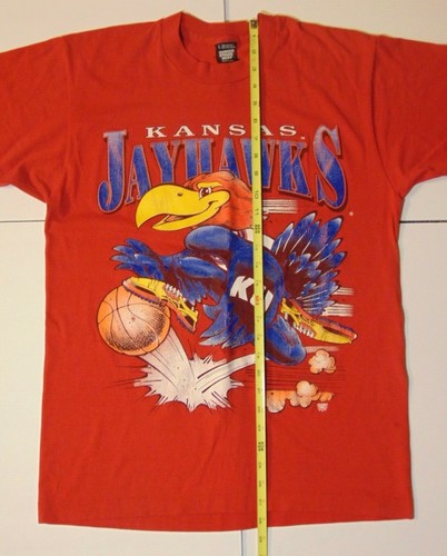 1980s 1990s Vintage T Shirt Made in USA Vintage Kansas Jayhawks Basketball KU - Bild 11 von 12