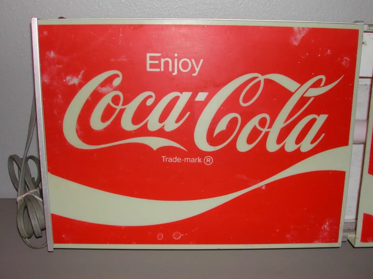 Vintage coca cola light up sign deals