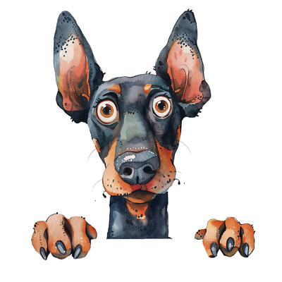 Autoaufkleber 18X18 cm | spähender Hund | Wetterfest | Hochwertige Folie
