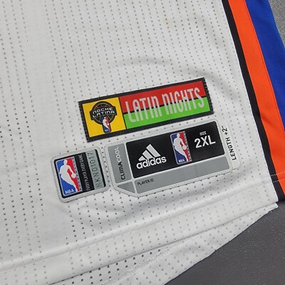 100% Authentic Mike Bibby Latin Nueva York Knicks Pro Cut Game
