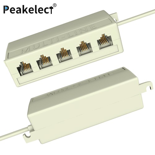 Five Way Telephone Splitter RJ11 6P4C Male to 5 Female Outlet Ports Sockets - Picture 3 of 5