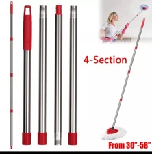 4-Section Spin Mop Stainless Steel Pole Handle For O-Cedar Easywring RinseClean