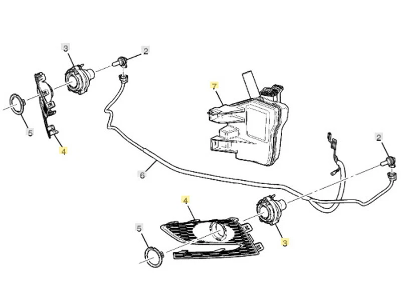 39126996 New OEM Front Fog Lamp Kit with Controls 2016-2018 Chevrolet Cruze - Image 3 of 4