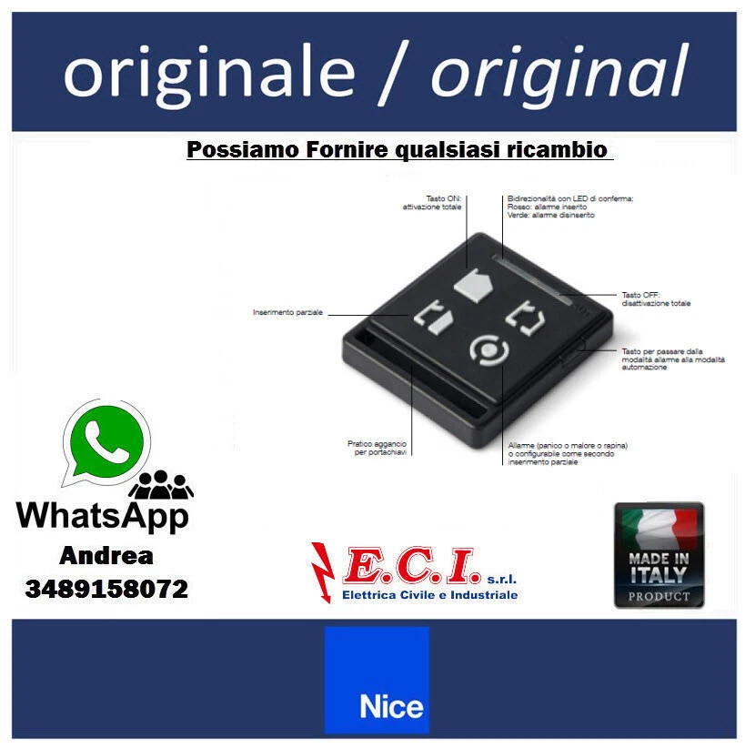 NICE MYNICE ALARM MNTX8 BIDIREKTIONALER ROLLING CODE SENDER