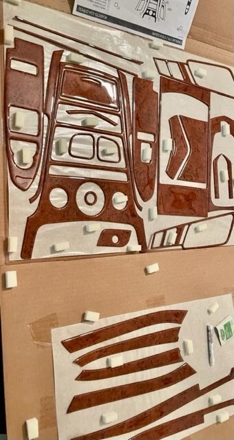 PARA CADILLAC CTS 2011 12 13 14 CUPÉ 2 PUERTAS INTERIOR JUEGO MADERA BURL TABLERO MOLDURAS KIT Foto 3 de 4