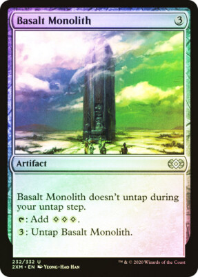 MTG FOIL Basalt Monolith  - Double Masters #232