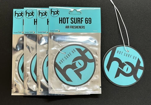 Air Freshener Coconut Car Hanging Surf Wax scent Air fresheners Pack of 4