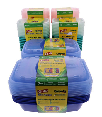 Glad x Crayola Take-Aways Food Storage Containers 6-Set Bundle
