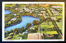 Vintage Aerial View of Norte Dame University, Notre Dame, IN Postcard