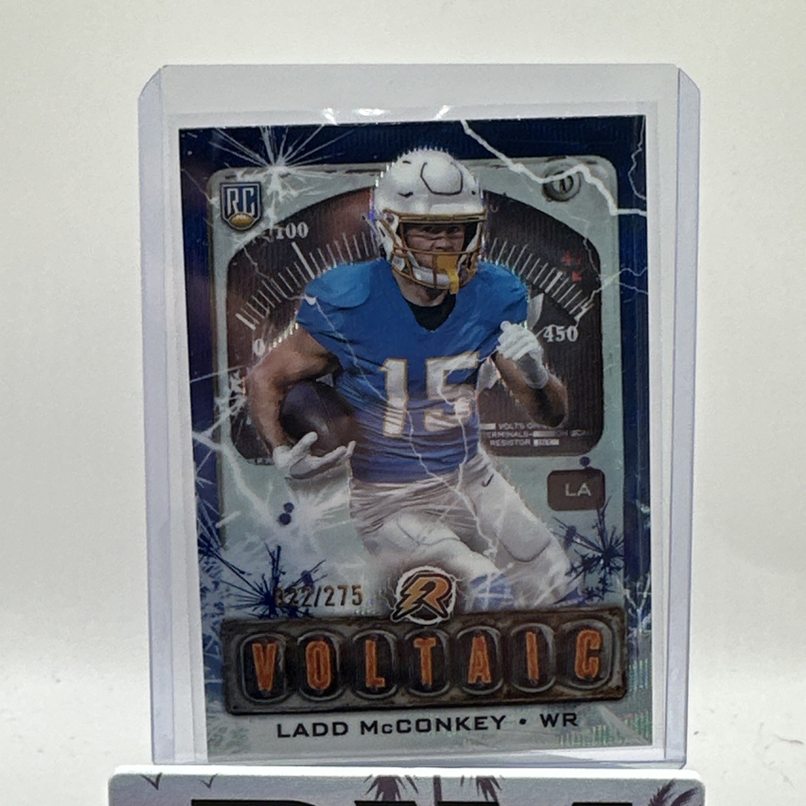 2024 Topps Resurgence Ladd McConkey #V-12 Voltaic Navy RC /275