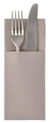 PAPSTAR Servietten-Tasche ''ROYAL Collection'' grau 50 Stück (ohne Besteck)