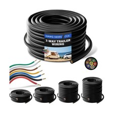 30 FT 10-14 AWG 7 Way Trailer Wiring Harness Heavy Duty 7 Wire Trailer Cable ...
