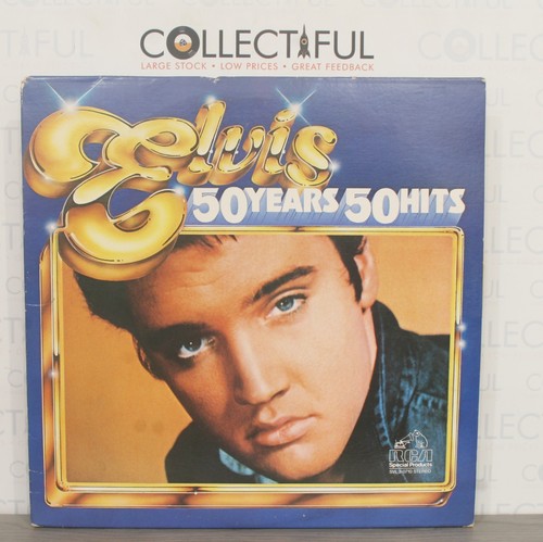 ELVIS PRESLEY - 50 YEARS 50 HITS - RCA 1985 *EX* TRIPLE VINYL LP RECORDS🔥