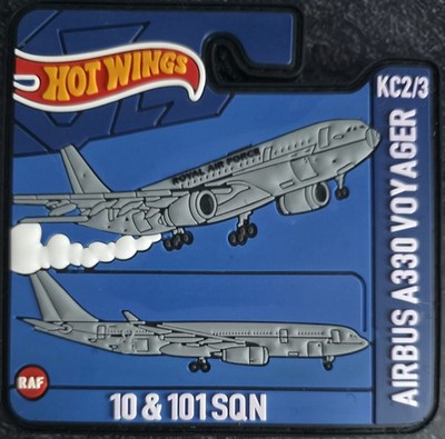 Royal Air Force Airbus A330 Voyager KC2/3 RAF 10 101 Sqn Hot Wings 3D PVC Patch
