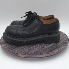 Vintage Dr Martens Oxfords Kids 4 Leather Chunky Platform Grunge Lace Up 8266