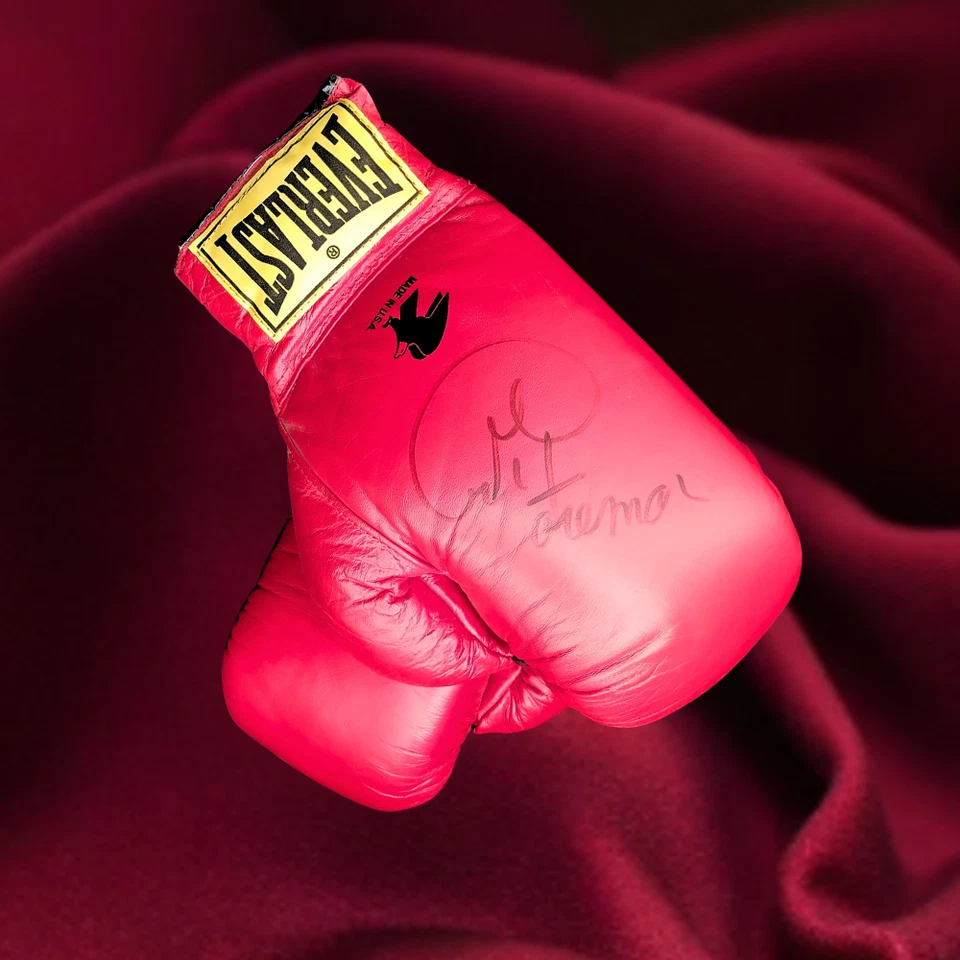 Guante de Boxeo George Foreman Autografiado Rojo Everlast - Juego, Un Guante Firmado Foto 4 de 4