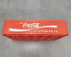 Vintage COCA COLA Red Plastic 6-Pack Bottle Case / Crate Sacramento