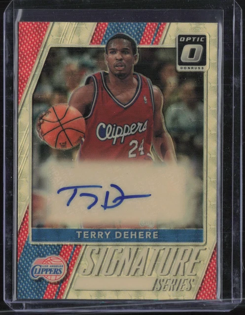2017 Panini Donruss Optic Signature Series Gold Vinyl #63 Terry Dehere 1/1 Autogramm