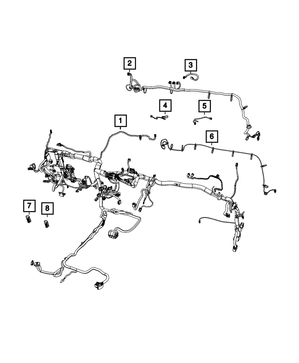 Genuine Mopar Instrument Panel Wiring 68474682AD