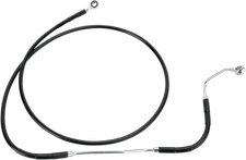 DRAG SPECIALTIES Brake Line - Front - Black - +4" ABS 691182-4BLK