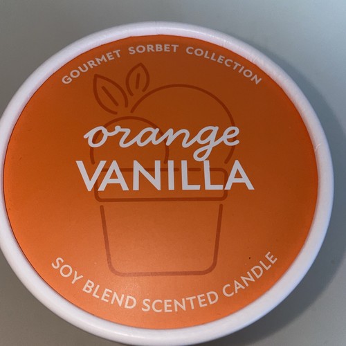 Tuscany Candle Gourmet Sorbet Collection ORANGE VANILLA 12 Oz Triple Wick Candle - Picture 3 of 5