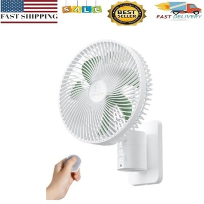 4 Speed Quiet Wall Mount Oscillation Fan w/Remote &Timer Indoor Bed Fan for Home