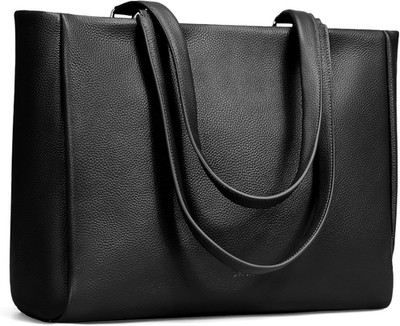 Chic Genuine Leather Laptop Tote for Women - Fits 15'' Laptops