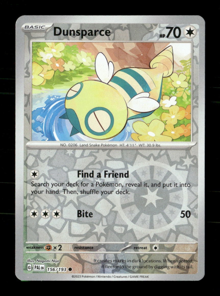 Dunsparce 156/193 Paldea Evolved Reverse Holo NM/M Pokemon
