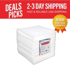 100-Pack 12" x 12" Foam Packing Sheets - Cushioned Protection for Glassware