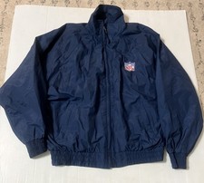 Vintage NFL Jacket Mens Large Blue NFL Football Full Zip Logo Athletic 90s