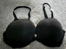 NWT Victorias Secret Bombshell T-shirt black Add 2 Cups Padded Push Up Bra 36C