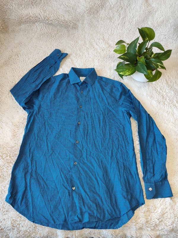 Paul Smith Men's Printed Cotton Button Down Shirt 16"