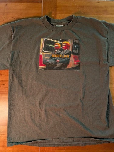 Pet Shop Boys Vintage Concert T-shirt Mens XL Night Life Tou 1990s vintage concert t-shirt, vintage, size XL, single stitch, B+ condition