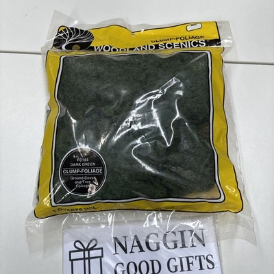 Woodland Scenics FC184 Dark Green Clump Foliage ~3 Qt Bag Sealed USA Yellow Bag