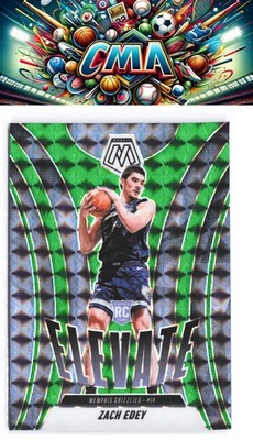 2024-25 Panini Mosaic #12 Zach Edey Elevate Mosaic Green