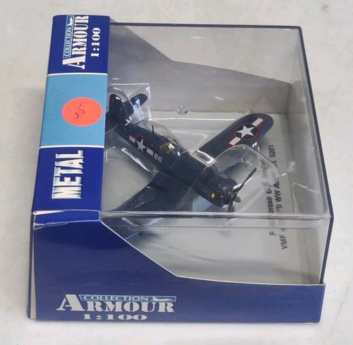 Armour Collection 1:100 METAL F4U Corsair US Marines II WW Aces 5281 Diecast Pla - Picture 3 of 10