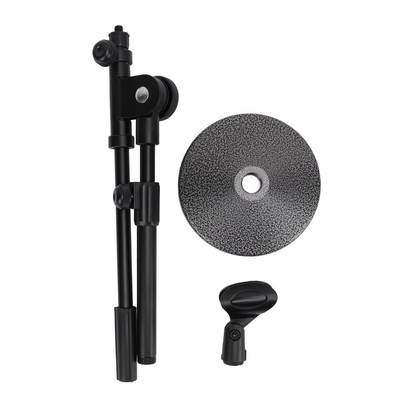 Desk Mic Stand Adjustable Height Angle Weighted Round Base Table Mic Stand F Hot