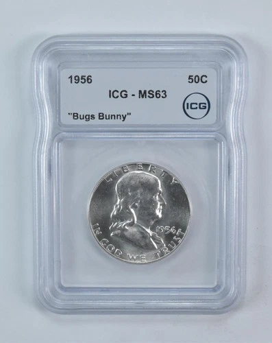 1956 Franklin Half Dollar Bugs Bunny MS63 ICG