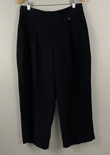 Madewell 14P Black The Petite Rosedale High Rose Straight Pant In Crepe 