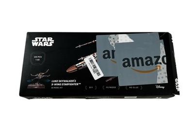 UGears Star Wars Luke Skywalker's X-Wing Starfighter Mechanical 3D Wood OPEN BOX
