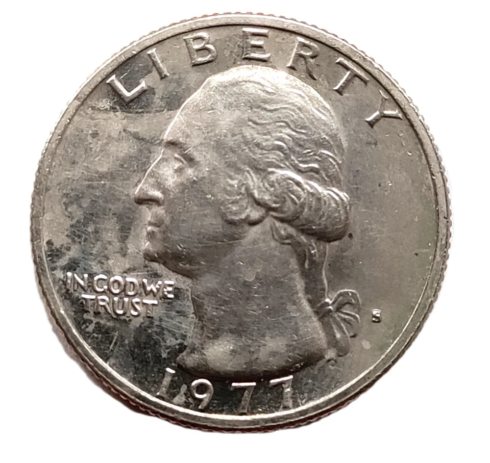 1977 S PROOF WASHINGTON QUARTER  Circulated - Image 2 of 2