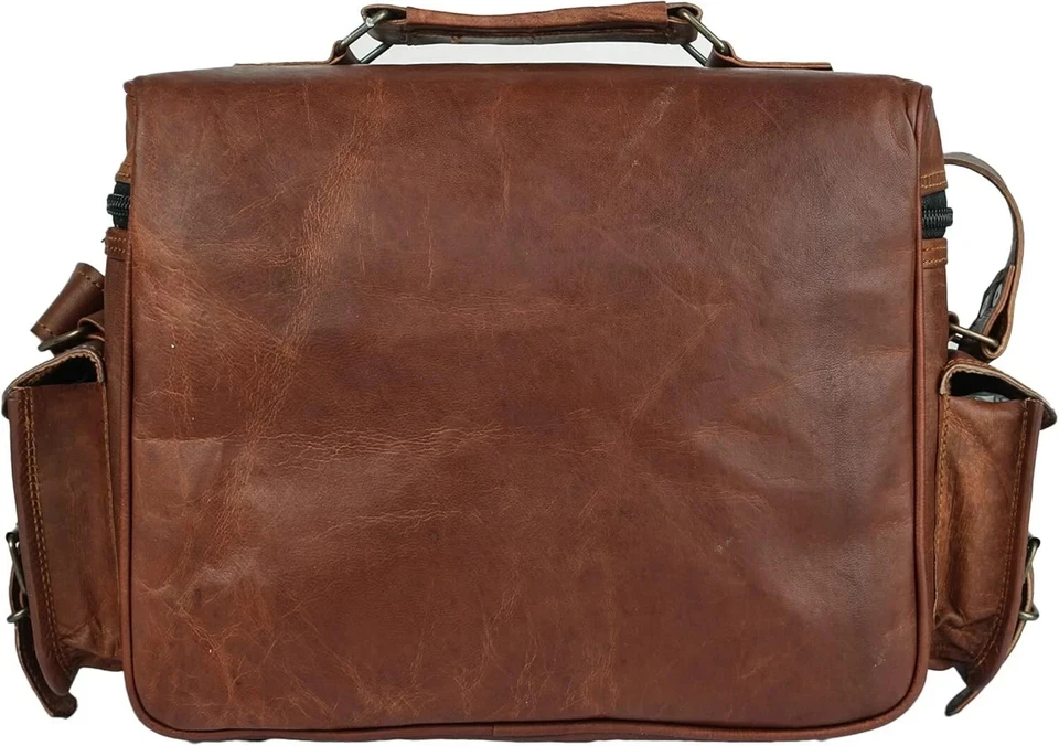 Bolsa compacta de cuero para cámara - Cartera vintage para Canon, Nikon, Fuji DSLR Foto 4 de 4