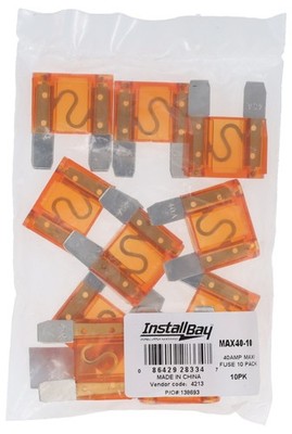 Install Bay MAX4010 Maxi Blade 40 Amp Fuses Auto Truck RV - 10 Pack